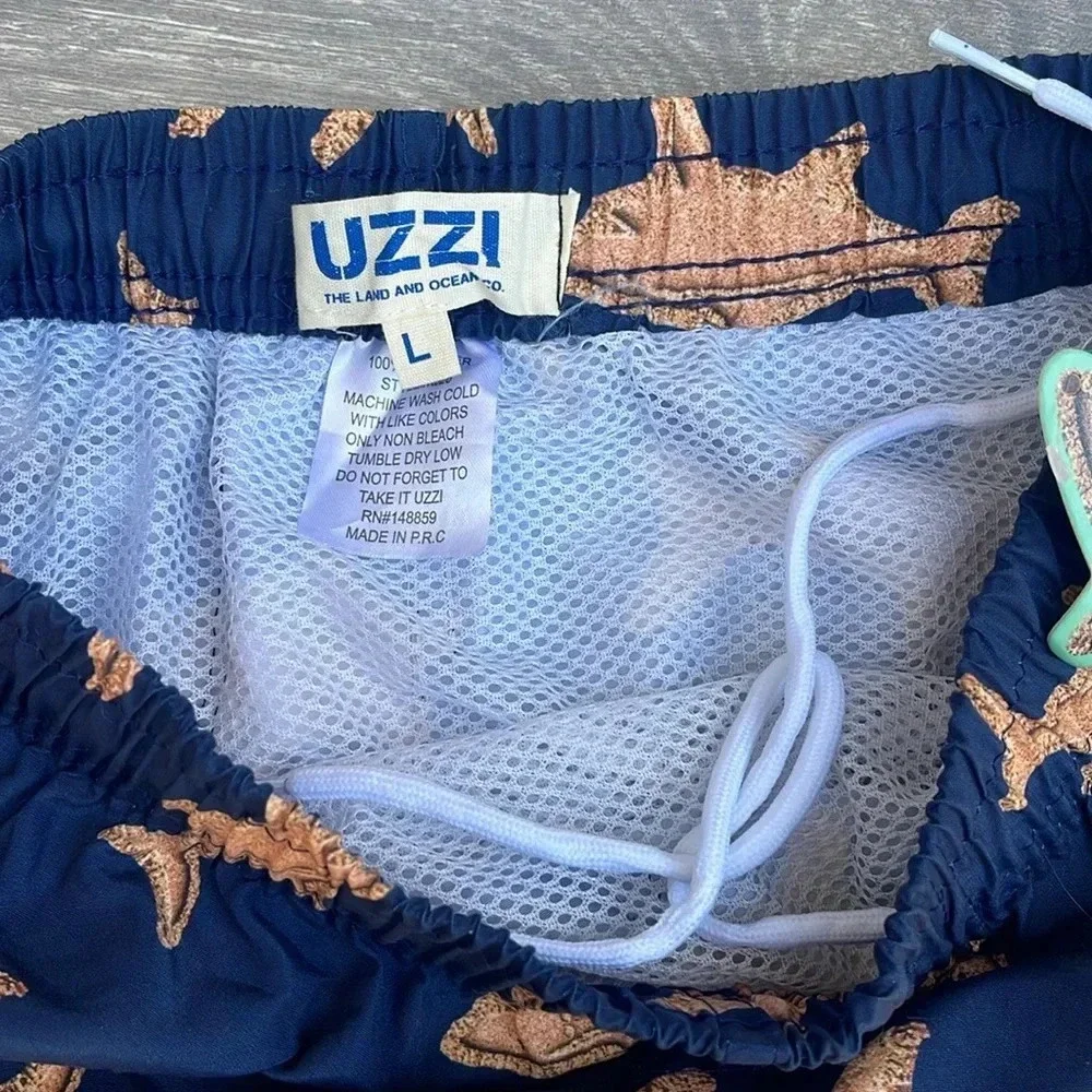 Uzzi Board Shorts, dark blue with sharks